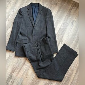 J. Crew Factory Thompson suit in gray houndstooth
